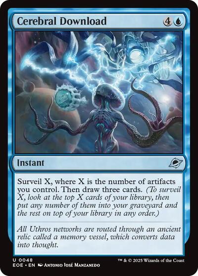 Cerebral Download (EOE) #48 Uncommon (Lightly Played) Edge of Eternities Magic: The Gathering: 2025