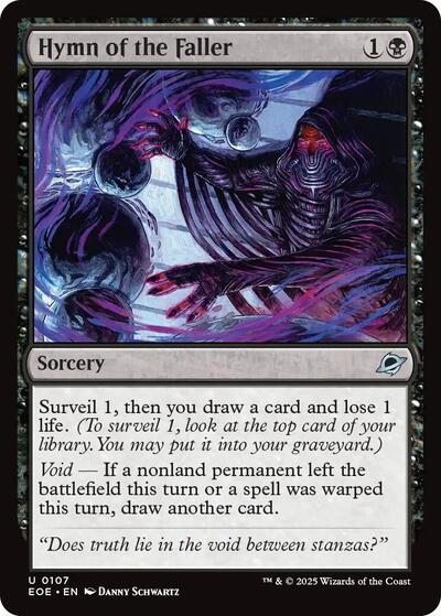 2025 Magic: Edge of Eternities (EOE) - Hymn of the Faller (#107, Uncommon) (Lightly Played)