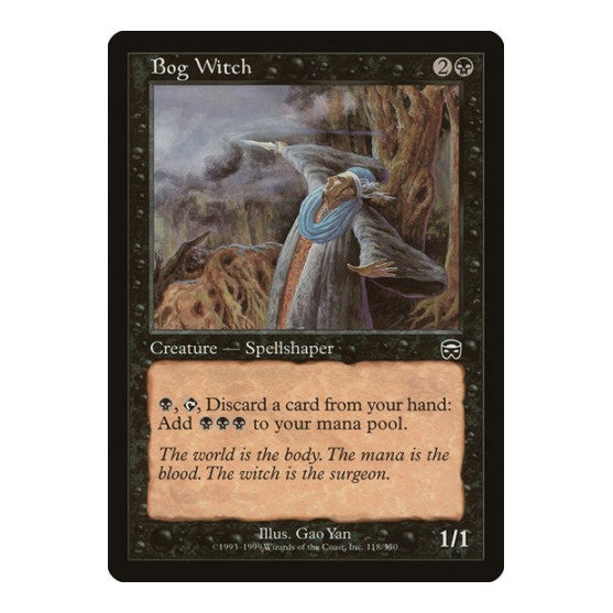 Bog Witch (MMQ) #118 Common (Lightly Played) Mercadian Masques Magic: The Gathering: 1999