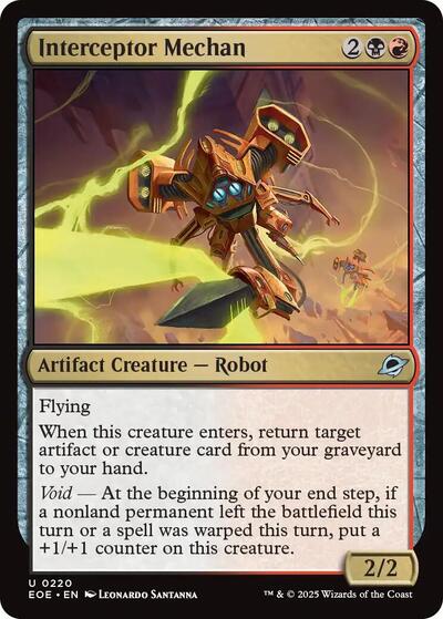 Interceptor Mechan (EOE) #220 Uncommon (Lightly Played) Edge of Eternities Magic: The Gathering: 2025