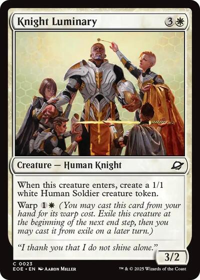 Knight Luminary (EOE) #23 Common (Lightly Played) Edge of Eternities Magic: The Gathering: 2025