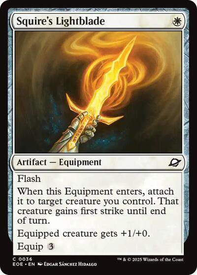 2025 Magic: Edge of Eternities (EOE) - Squires Lightblade (#36, Common) (Lightly Played)