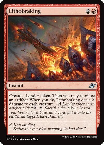 Lithobraking (EOE) #142 Uncommon (Lightly Played) Edge of Eternities Magic: The Gathering: 2025