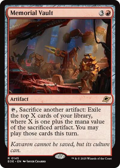 Memorial Vault (EOE) #145 Rare Edge of Eternities Magic: The Gathering: 2025