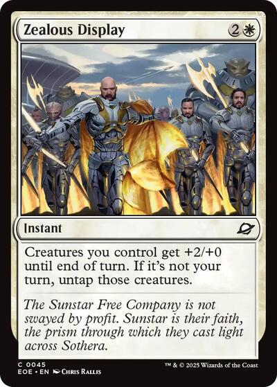 Zealous Display (EOE) #45 Common (Lightly Played) Edge of Eternities Magic: The Gathering: 2025