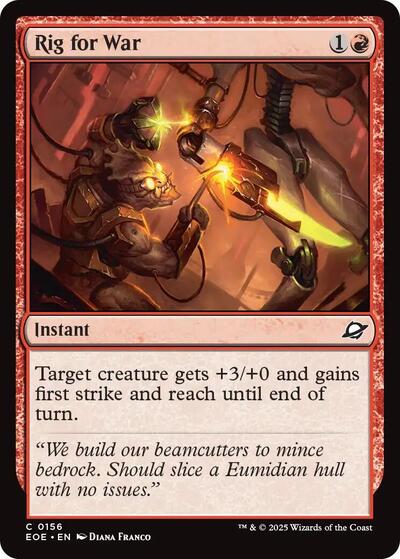 Rig for War (EOE) #156 Common (Lightly Played) Edge of Eternities Magic: The Gathering: 2025