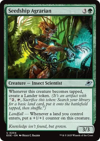 Seedship Agrarian (EOE) #204 Uncommon (Lightly Played) Edge of Eternities Magic: The Gathering: 2025