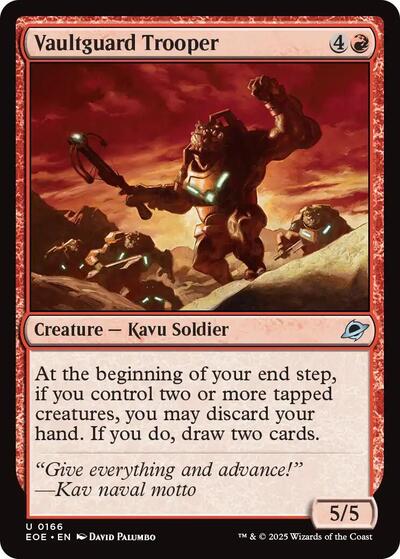 2025 Magic: Edge of Eternities (EOE) - Vaultguard Trooper (#166, Uncommon) (Lightly Played)
