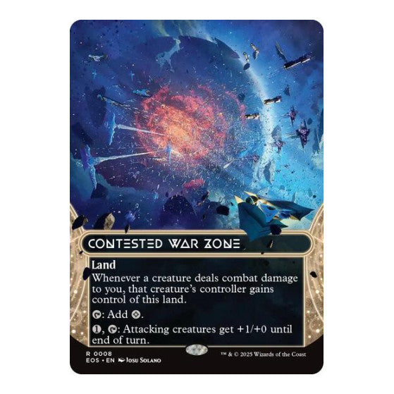 Contested War Zone (0008) (Borderless) (EOS) #8 Rare (Lightly Played) Edge of Eternities: Stellar Sights Magic: The Gathering: 2025