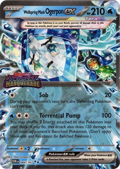 Wellspring Mask Ogerpon ex (Twilight Masquerade Stamp) (MCAP) #064/167 Double Rare (Holofoil Near Mint) Miscellaneous Cards & Products Pokemon: 2026
