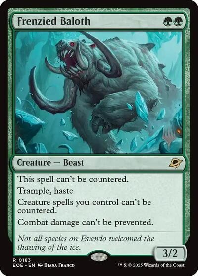 Frenzied Baloth (PPEOE) #183 Rare (Near Mint) Promo Pack: Edge of Eternities Magic: The Gathering: 2025