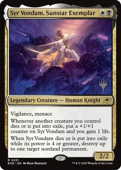 Syr Vondam, Sunstar Exemplar (PPEOE) #231 Rare (Lightly Played) Promo Pack: Edge of Eternities Magic: The Gathering: 2025
