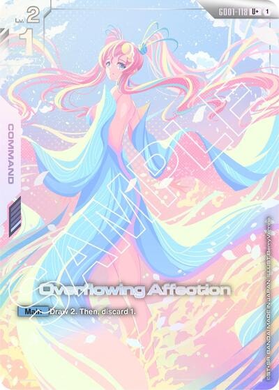 Overflowing Affection (U+) (GD01) #GD01-118 U+ (Holofoil Near Mint) Newtype Rising Gundam Card Game: 2025