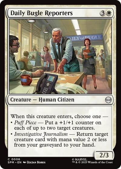 2025 Magic: Marvel's Spider-Man (SPM) - Daily Bugle Reporters (#6, Common)