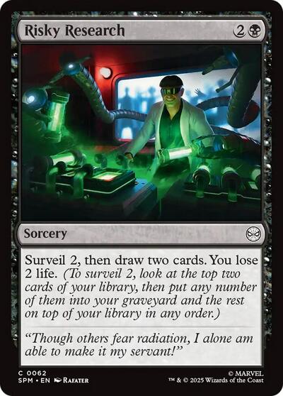 Risky Research (SPM) #62 Common (Lightly Played) Marvel's Spider-Man Magic: The Gathering: 2025