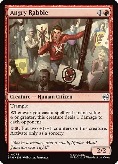 2025 Magic: Marvel's Spider-Man (SPM) - Angry Rabble (#75, Common) (Lightly Played)