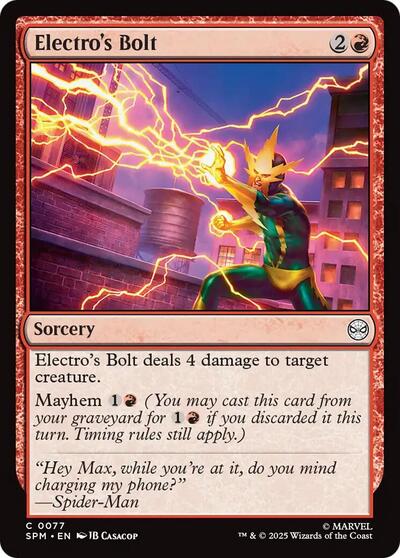 Electro's Bolt (SPM) #77 Common Marvel's Spider-Man Magic: The Gathering: 2025