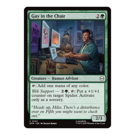 Guy in the Chair (SPM) #102 Common (Lightly Played) Marvel's Spider-Man Magic: The Gathering: 2025