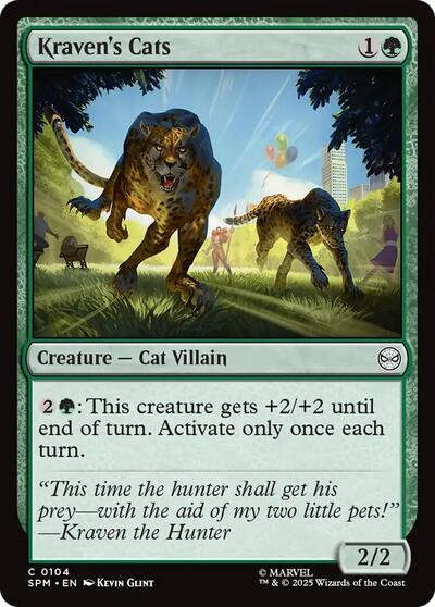 Kraven's Cats (SPM) #104 Common (Lightly Played) Marvel's Spider-Man Magic: The Gathering: 2025