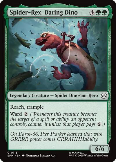 Spider-Rex, Daring Dino (SPM) #116 Common (Lightly Played) Marvel's Spider-Man Magic: The Gathering: 2025
