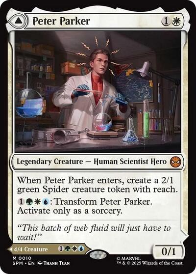 Peter Parker (SPM) #10 Mythic Rare (Near Mint) Marvel's Spider-Man Magic: The Gathering: 2025