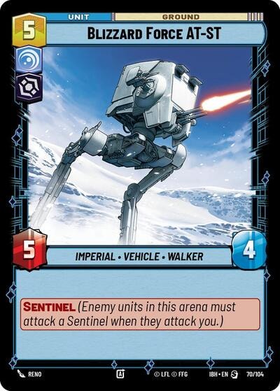 Blizzard Force AT ST (IBH) #70/104 Special (Near Mint) Intro Battle: Hoth Star Wars: Unlimited: 2025