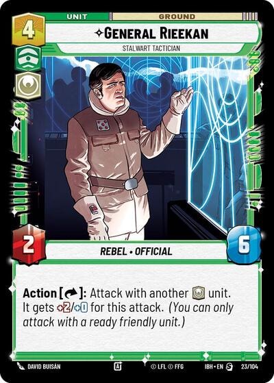 General Rieekan Stalwart Tactician (IBH) #23/104 Special (Near Mint) Intro Battle: Hoth Star Wars: Unlimited: 2025
