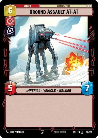Ground Assault AT AT (IBH) #56/104 Special (Near Mint) Intro Battle: Hoth Star Wars: Unlimited: 2025