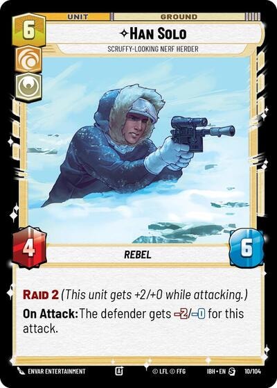 Han Solo Scruffy Looking Nerf Herder (IBH) #10/104 Special (Near Mint) Intro Battle: Hoth Star Wars: Unlimited: 2025