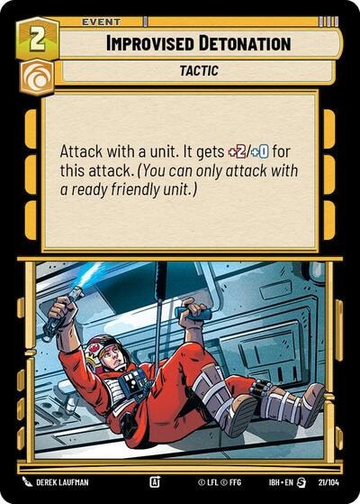 Improvised Detonation (IBH) #21/104 Special (Near Mint) Intro Battle: Hoth Star Wars: Unlimited: 2025