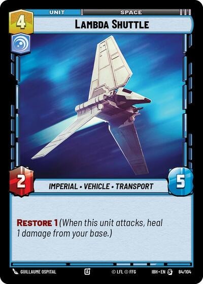 Lambda Shuttle 84 104 (IBH) #84/104 Special (Near Mint) Intro Battle: Hoth Star Wars: Unlimited: 2025