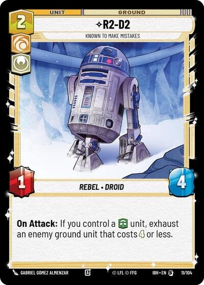 R2 D2 Known to Make Mistakes (IBH) #11/104 Special (Near Mint) Intro Battle: Hoth Star Wars: Unlimited: 2025