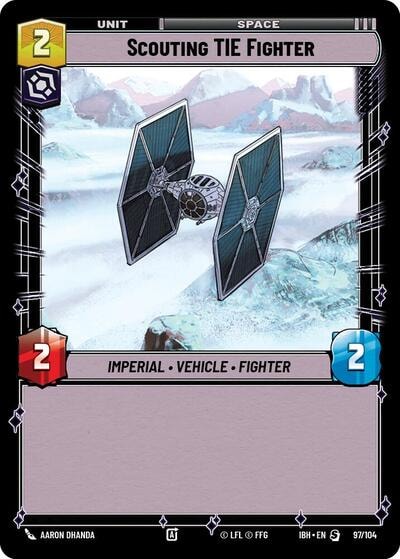Scouting TIE Fighter 97 104 (IBH) #97/104 Special (Near Mint) Intro Battle: Hoth Star Wars: Unlimited: 2025