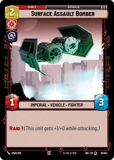 Surface Assault Bomber (IBH) #78/104 Special (Near Mint) Intro Battle: Hoth Star Wars: Unlimited: 2025