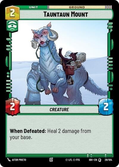 Tauntaun Mount 28 104 (IBH) #28/104 Special (Near Mint) Intro Battle: Hoth Star Wars: Unlimited: 2025