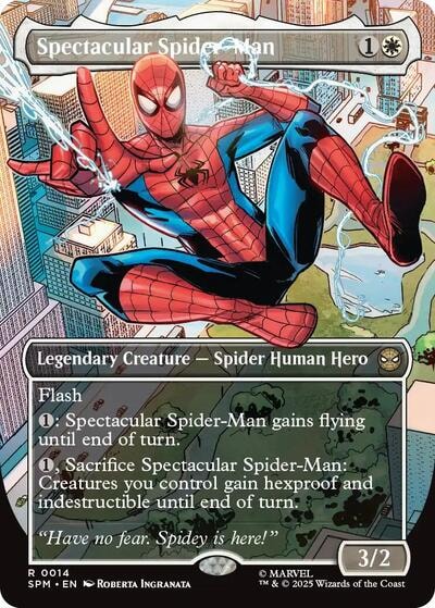 Spectacular Spider-Man (Borderless) (SPM) #14 Rare (Near Mint) Marvel's Spider-Man Magic: The Gathering: 2025