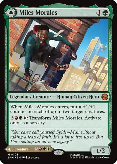 Miles Morales (SPM) #108 Mythic Rare (Near Mint) Marvel's Spider-Man Magic: The Gathering: 2025