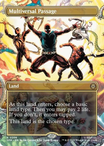 Multiversal Passage (Borderless) (SPM) #206 Rare (Near Mint) Marvel's Spider-Man Magic: The Gathering: 2025