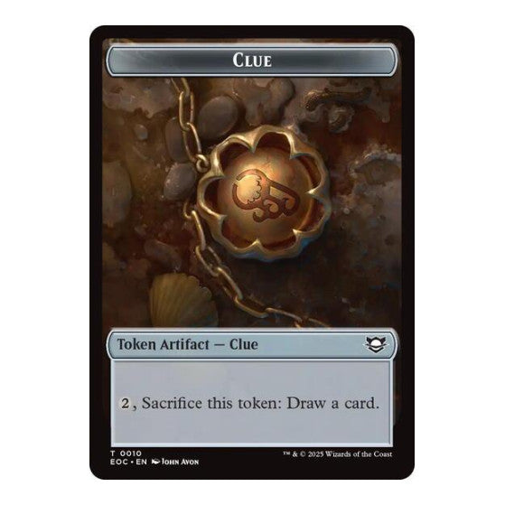 Clue // Beast (0005) Double-Sided Token (EOC) #10 // 5 Token (Foil Near Mint) Commander: Edge of Eternities Magic: The Gathering: 2025