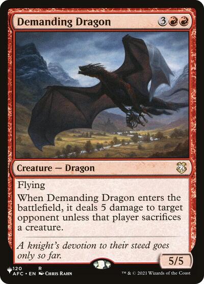 Demanding Dragon (LIST) #AFC-120 Rare (Lightly Played) The List Reprints Magic: 2026