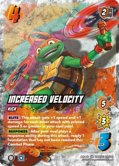 Increased Velocity (TMNT) #TMNT01 20/186 Ultra Rare (Foil Near Mint) Teenage Mutant Ninja Turtles UniVersus: 2025