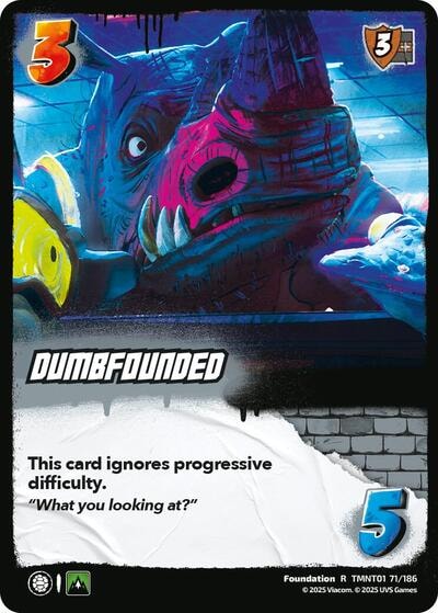 Dumbfounded (TMNT) #TMNT01 71/186 Rare (Foil Near Mint) Teenage Mutant Ninja Turtles UniVersus: 2025