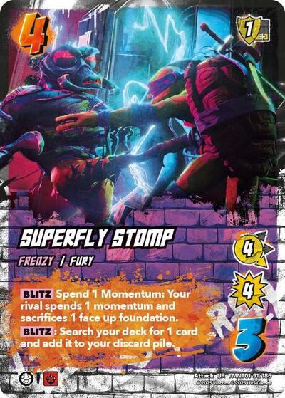 Superfly Stomp (TMNT) #TMNT01 91/186 Ultra Rare (Foil Near Mint) Teenage Mutant Ninja Turtles UniVersus: 2025