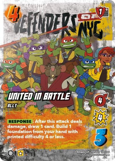 United in Battle (TMNT) #TMNT01 128/186 Ultra Rare (Foil Near Mint) Teenage Mutant Ninja Turtles UniVersus: 2025