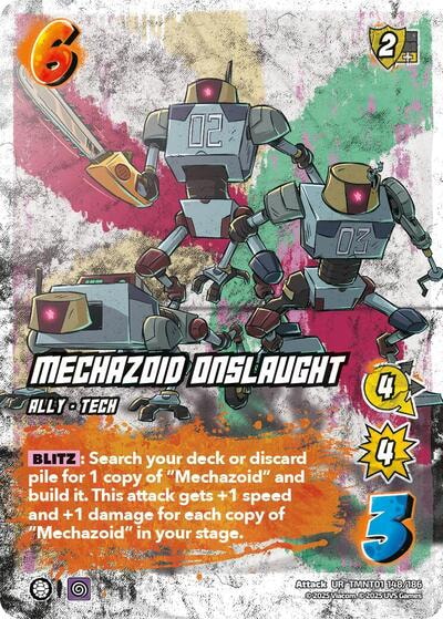 Mechazoid Onslaught (TMNT) #TMNT01 148/186 Ultra Rare (Foil Near Mint) Teenage Mutant Ninja Turtles UniVersus: 2025