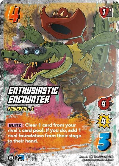 Enthusiastic Encounter (TMNT) #TMNT01 165/186 Ultra Rare (Foil Near Mint) Teenage Mutant Ninja Turtles UniVersus: 2025