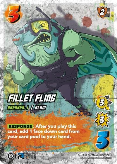 Fillet Fling (TMNT) #TMNT01 166/186 Ultra Rare (Foil Near Mint) Teenage Mutant Ninja Turtles UniVersus: 2025