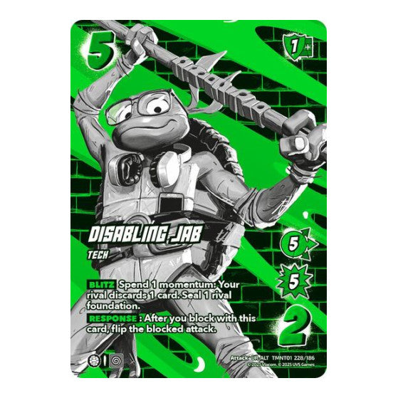 Disabling Jab (Alternate Art) (TMNT) #TMNT01 228/186 UR-ALT (Foil Near Mint) Teenage Mutant Ninja Turtles UniVersus: 2025