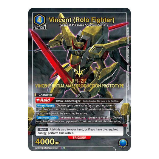 Vincent (Rolo Fighter) (SR*) (UEX03BT) #UEX03BT/CGH-2-026 SR* (Foil Near Mint) UEX03BT: CODE GEASS: Lelouch of the Rebellion Vol.2 Union Arena: 2025