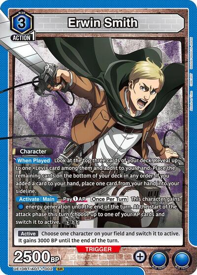 Erwin Smith 002 (UE10BT) #UE10BT/AOT-1-002 Super Rare (Foil Near Mint) UE10BT: Attack on Titan Union Arena: 2025